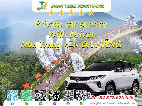 Car rental Nha Trang <=> Da Nang (private car with driver)